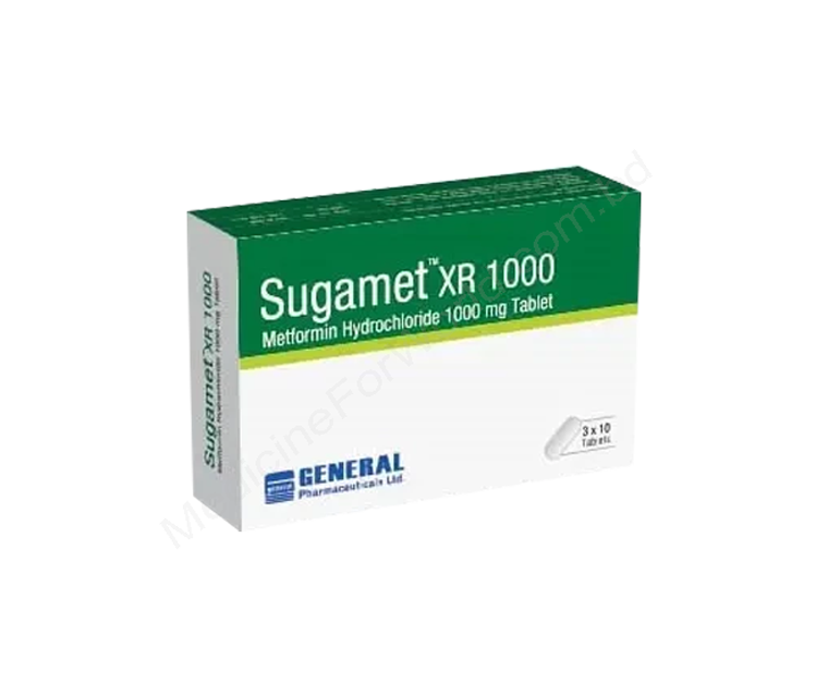 Sugamet XR- Родовое METFORMIN HYDROCHLORIDE- General Pharma