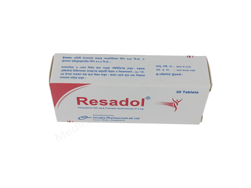 Resadol- Generic Paracetamol & Tramadol Hydrochloride- Incepta Pharma