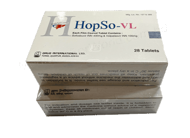 Hopso-VL- Generic Sofosbuvir+ Velpatasvir- Drug International Pharma