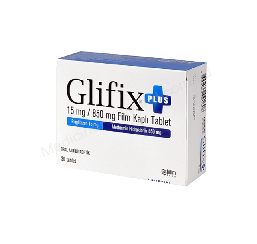 GLIFIX PLUS- Родовое PIOGLITAZONE + METFORMIN- BILIM Pharma