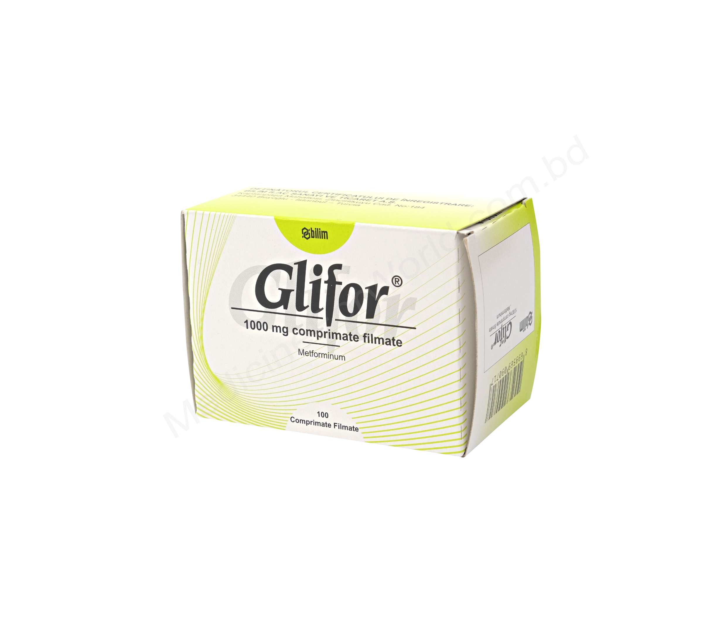 GLIFOR- Родовое METFORMIN HYDROCHLORIDE- BILIM Pharma